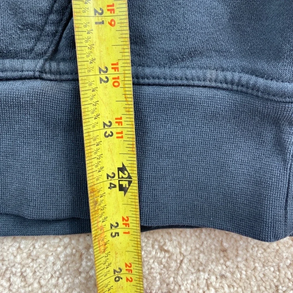 The North Face Mens Box Logo‎ Hoodie Black Turquoise Blue Medium M Regular